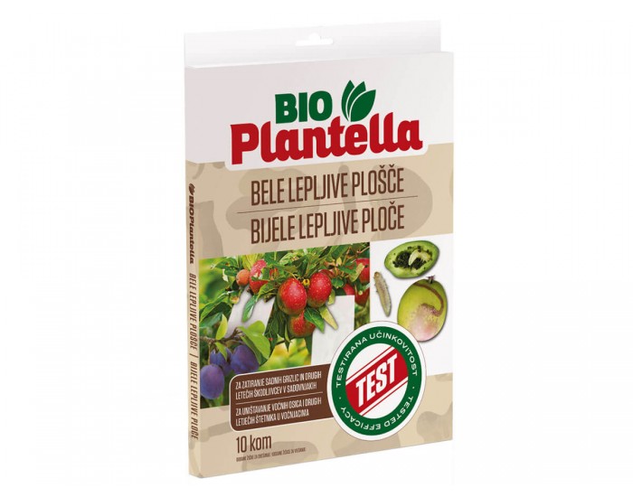 Лепящи Bio Plantella, бели листове против насекоми и вредители ,10 бр.