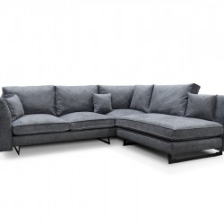 Ъглов диван Мебели Богдан Mod Presage, 290/226/78, сив - Bogdan Furniture I