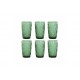 Комплект Съдове Home ESPRIT Зелен Кристал С облекчение 370 ml