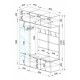 Портманто Mod 4084, Дъб артисан, графит