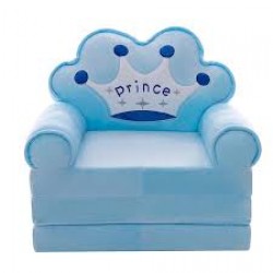 Детски разтегателен фотьойл фотьойл Smart Blue Prince, троен - HIT