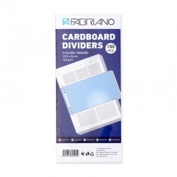 Fabriano Разделител, хоризонтален, картонен, 160 g/m2, 5 цвята, 100 броя - Fabriano