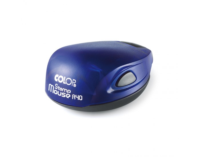 Colop Печат Stamp Mouse R 40, джобен, кръгъл, 40 mm, цвят индиго