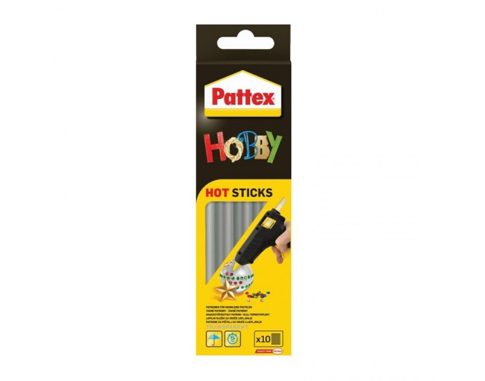 Henkel Силиконови пръчки за горещо лепене Pattex, диаметър 11.2 mm, 10 броя, 200 g