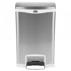 Rubbermaid Кош Slim Jim Front, метален, 50 L, бял - RUBBERMAID