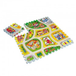 Nowa Szkola Пъзел килимче, с изобразени улици, 30 х 30 cm, 9 части - Comparare produse