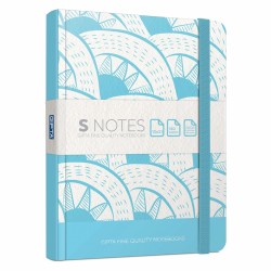 Gipta S-notes Тетрадка 13 x 21 cm, кремава, широки редове, твърда корица, с ластик, 120 листа - GIPTA
