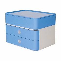 HAN Бокс Allison Smart-Box Plus, с 2 чекмеджета и органайзер, светлосин - Accesorii de birou