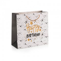 Gipta Подаръчна торбичка Wish Happy Birthday, с конопени дръжки, 330 х 135 х 320 mm - Decorațiuni