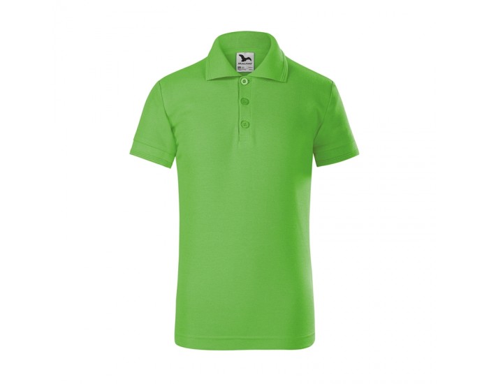 Malfini Детска тениска Pique Polo 222, размер 122 cm, възраст 6 години, зелена