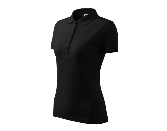 Malfini Дамска тениска Pique Polo 210, размер XXL, черна