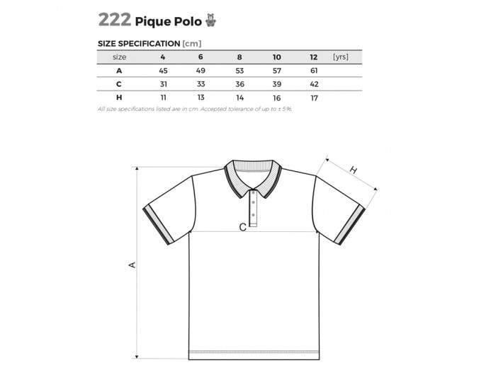 Malfini Детска тениска Pique Polo 222, размер 158 cm, възраст 12 години, червена