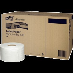Tork Тоалетна хартия Mini Jumbo, двуплстова, 170 m, 12 броя - Curățenie și dezinfecție