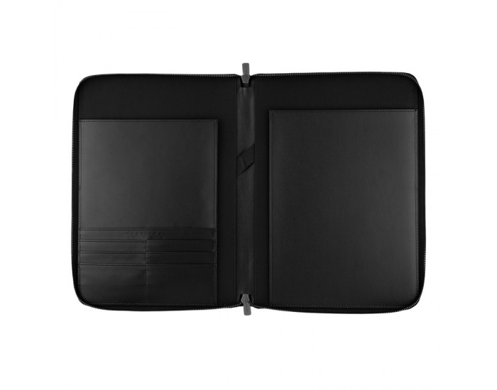 Hugo Boss Папка с цип Contour, A4, черна