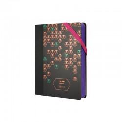 Milan Тефтер Copper, 138 х 103 mm, на точки, с ластик, 80 g, 104 листа - Papetărie