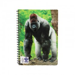 Skag Тетрадка Wild Animals AR, A4, със спирала, 2 теми, 60 листа, горила - Papetărie