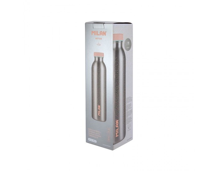 Milan Бутилка за вода Silver, изотермична, 591 ml, розова