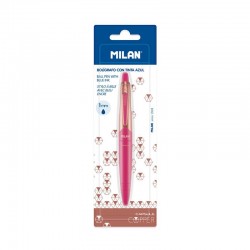 Milan Химикалка Capsule Copper, автоматична, 1.0 mm, розова, в блистер - Papetărie