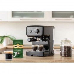 Sencor Кафе машина SES 1710BK, 15 бара, в комплект с Jacobs Monarch Мляно кафе Classic, 250 g и Jacobs стъклена чаша - Tehnică de birou
