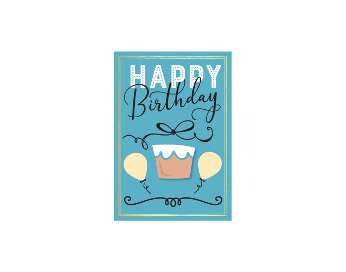 Gespaensterwald Картичка Happy Birthday, синя