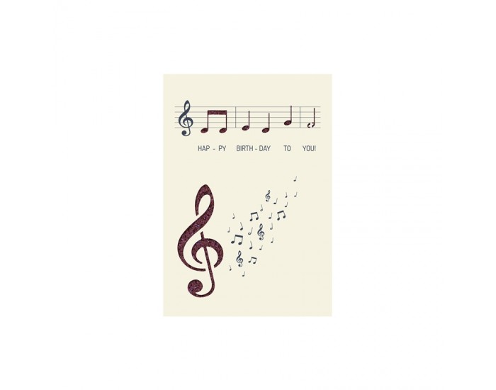 Gespaensterwald Картичка Paper Deluxe Music Happy Birthday