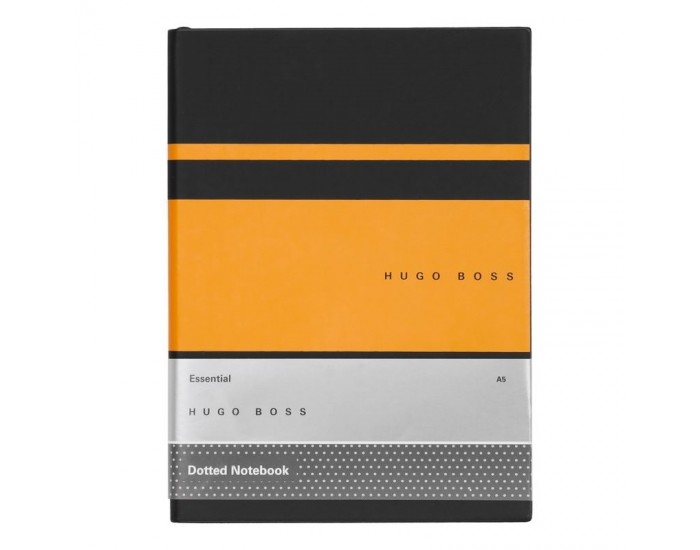 Hugo Boss Тефтер Essential Gear Matrix, на точки, A5, жълт