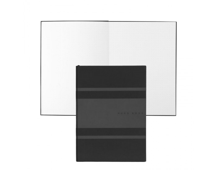 Hugo Boss Тефтер Essential Gear Matrix, на точки, A5, черен