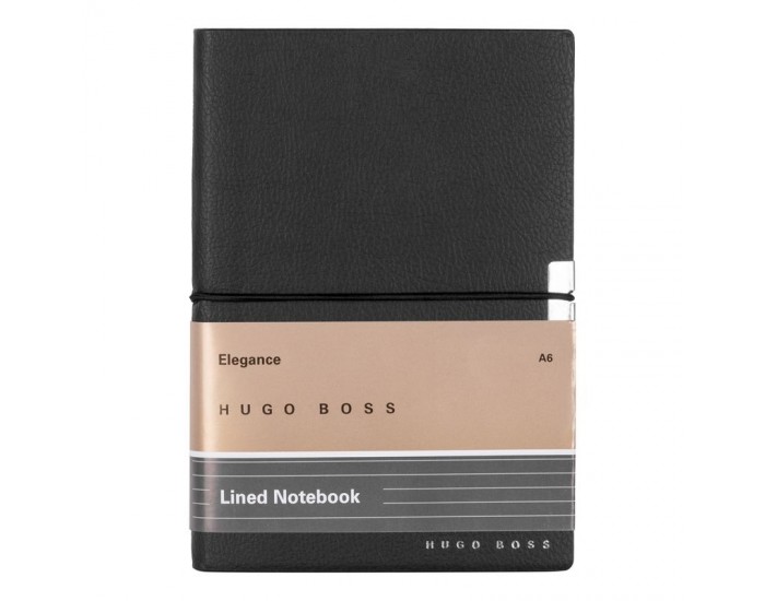 Hugo Boss Тефтер Elegance Storyline, на редове, A6, черен