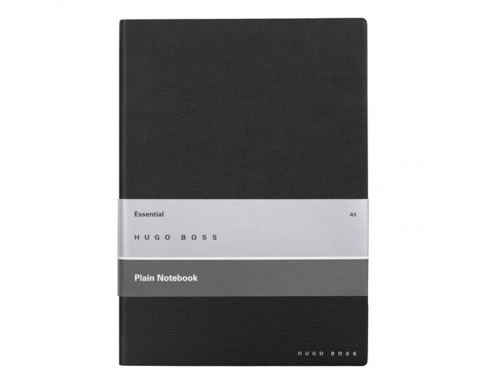 Hugo Boss Тефтер Essential Storyline, бели листове, A5, черен
