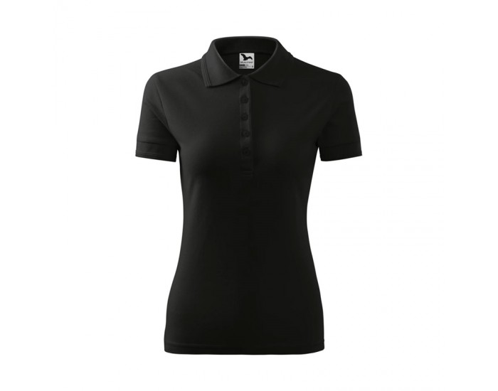Malfini Дамска тениска Pique Polo 210, размер XS, черна