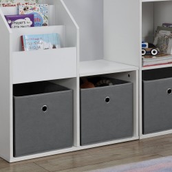 Комплект сгъваеми кутии от 10, размери  30x30x28 см,  нетъкан тъмно сив - Bucătărie
