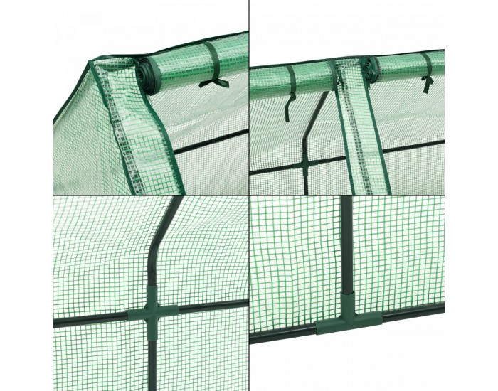 Мини оранжерия Хьофлайн , размери  240x90x90cm,  PE мрежесто фолио,  Зелен цвят