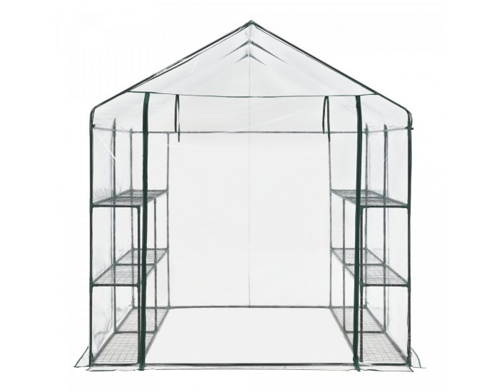 Оранжерия Grünau с Рафтове, размери 200x200x220 cm,  Прозрачен цвят