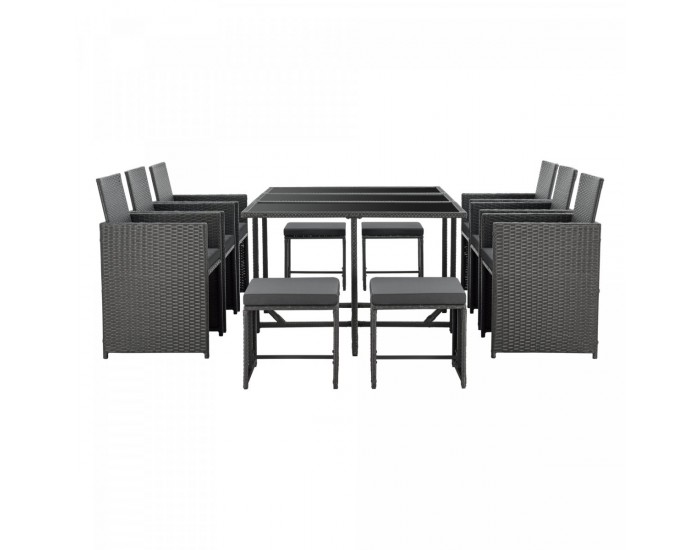 Седалка от полиратан Laredo, размер XL,  Тъмно сив цвят