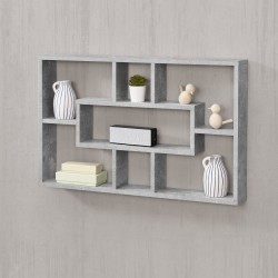 Стенен рафт Qinngua, размери 77x10x48 см, Бетон, Оптика - Living