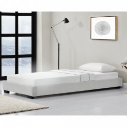 Тапицирано с  изкуствена кожа легло  Бяло, 200cm x 90cm Corium - Corium