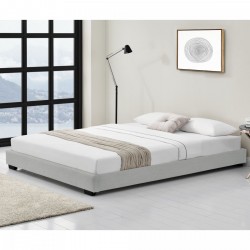 Тапицирано с изкуствена кожа легло  Бяло, 200cm x 180cm Corium - Corium