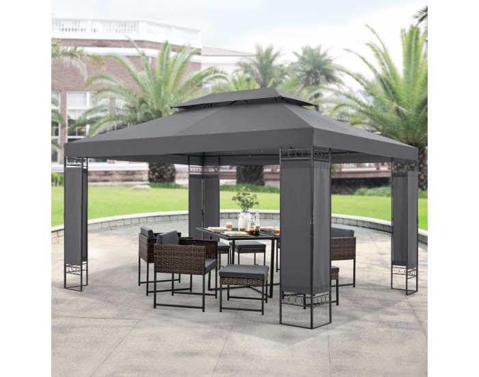 Marquee Lanciano Pavilion 400x300x265cm, Тъмно сиво