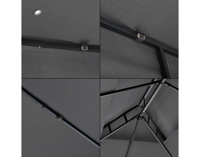 Marquee Lanciano Pavilion 400x300x265cm, Тъмно сиво