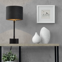 Настолна лампа Deventer, 39 cm, Сива/Черна - Lux.pro