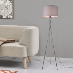 Подова лампа Grenoble, 154см, сив цвят - Lux.pro