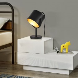Настолна лампа Farstorp,  1 x E27,  Черен цвят - Lux.pro