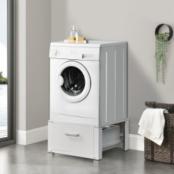 Платформа за перална машина 63 x 54 x 31 cm, до 150 kg, Стомана, Бяла *65095806* - Baie