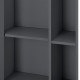 Шкаф за баня Vansbro, размери 96x48x24 см,  WPC,  Тъмносив цвят