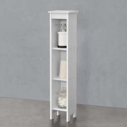 Подов рафт Браке, размери  80x17x17cm,  Бял цвят - Mobilier metalic