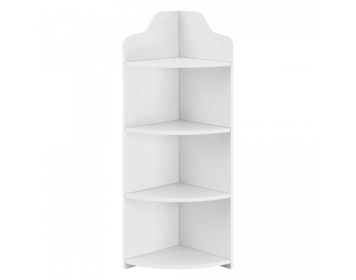 Ъглов рафт Bjurholm  с 4 рафта, размери  90x28x28см,  бял цвят