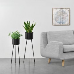 Поставка за растения Dalhem,  Комплект от 2 черни - Decorațiuni
