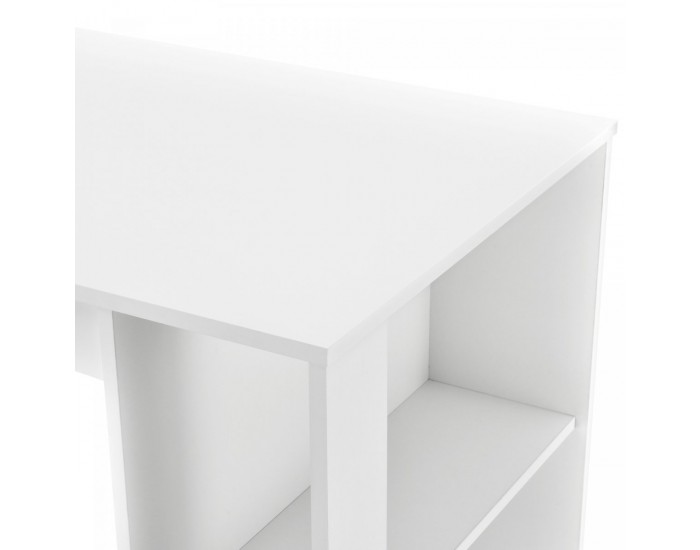 Бар плот Danderyd, размери 120x60x106 см,  с 3 рафта,  Бял цвят