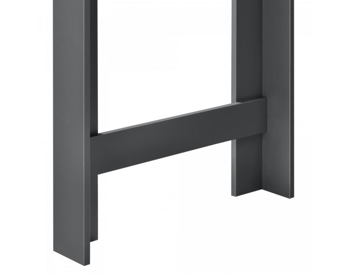 Бар плот Danderyd 120x60x106 см,  с 3 рафта, Тъмно сив цвят