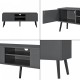 ТВ маса Eskilstuna, размери 120 x 29,5 x 46,5 см,  с 2 врати на шкафа и 2 рафта, Тъмно сив цвят